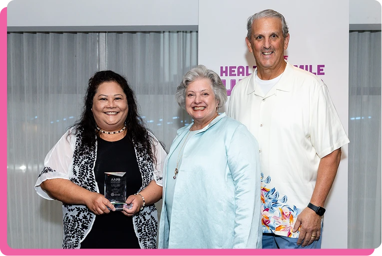 Dr. Maria Rita Z. Bernardo, winner of the 2025 Beverly A. Largent Access to Care Innovator Award with her school-based mobile dental unit.