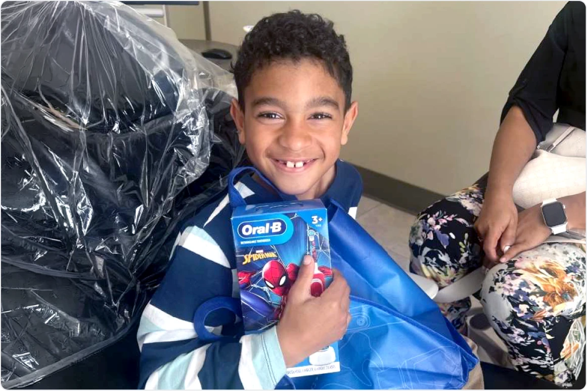 The Boy with the Spider-Man Toothbrush